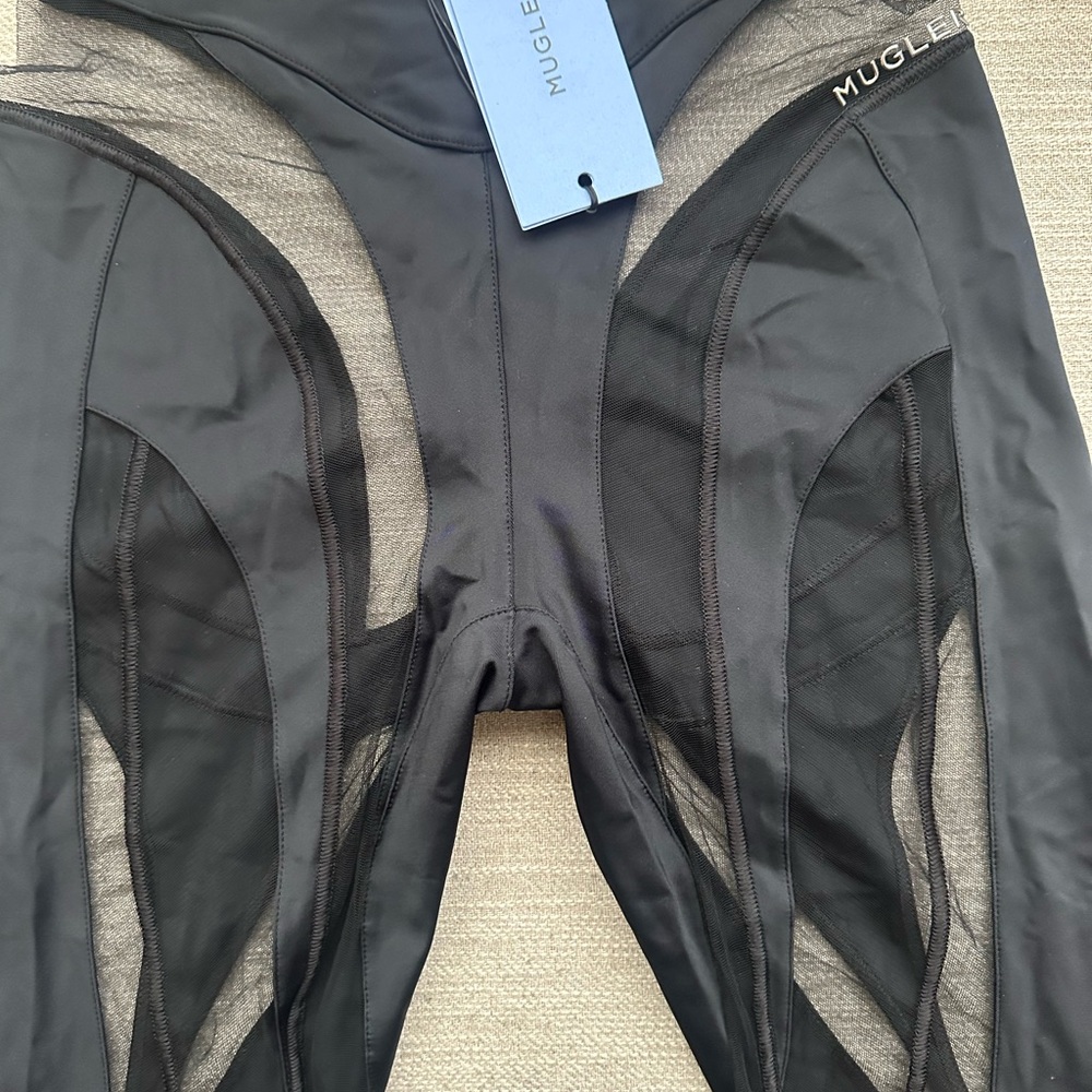 Mugler Black Mesh leggings Size 40